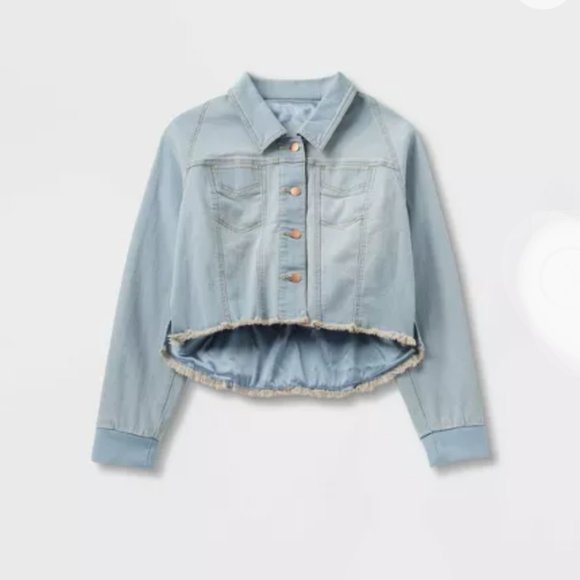 NWT - Women's XXS Adaptive Light Wash Jean Jacket - Universal Thread - Picture 1 of 3